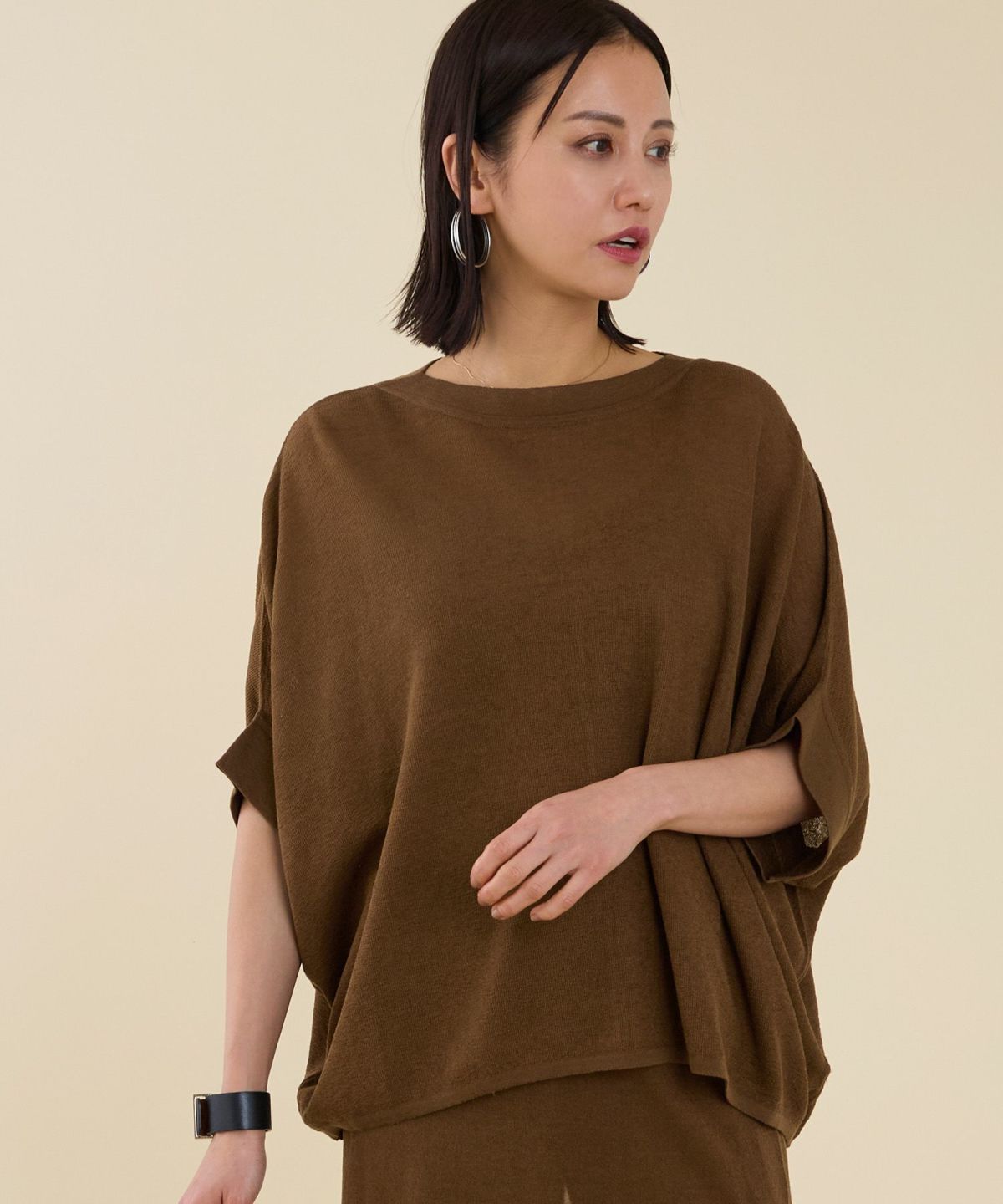 美品★【mercibeaucoup，】混リネン MA-1 ブルゾン カーキ 美品☆【mercibeaucoup，】混リネン MA-1 ブルゾン カーキ