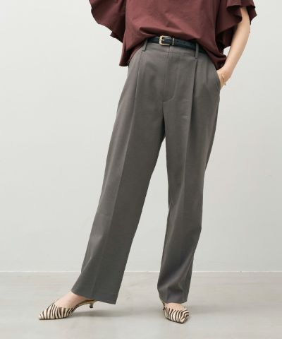 YANUK】ピンタックストレートデニムパンツ-Pintuck Straight