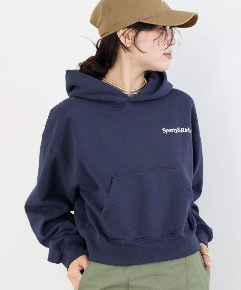 パーカー 「SPORTY ＆ RICH」クロップドフーディ-Soft Cropped Hoodie レディース SPORTY & RICH】クロップドフーディ-Cropped Hoodie/0325109025