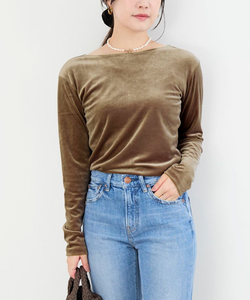 tシャツ 「GREYCHORD」ベロアロングスリーブトップス-PETRA レディース MICA＆DEAL｜【GREYCHORD】ベロアロングスリーブトップス-PETRA