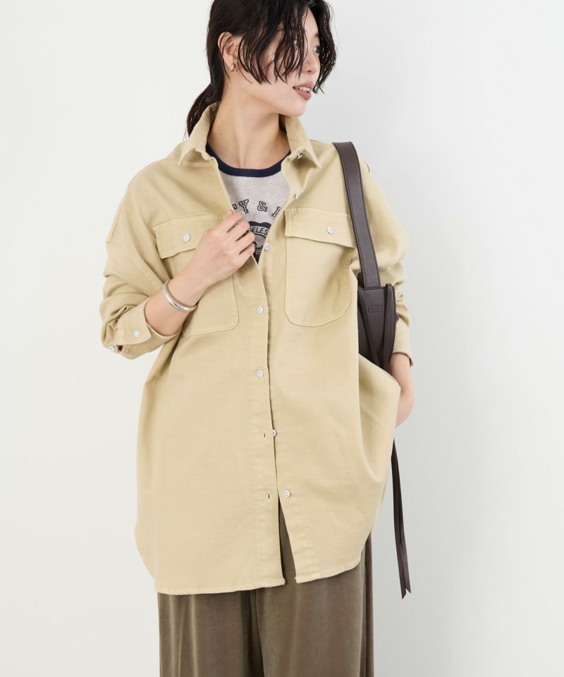 Healthy DENIM】デニムビッグシャツ-Almond/0325301009
