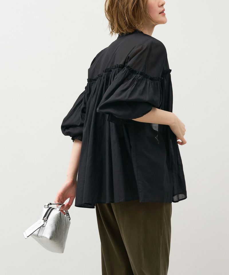 miumiu フリルコート　ブラック　40 BPF01_CINQ03_F6BAA04280_010000