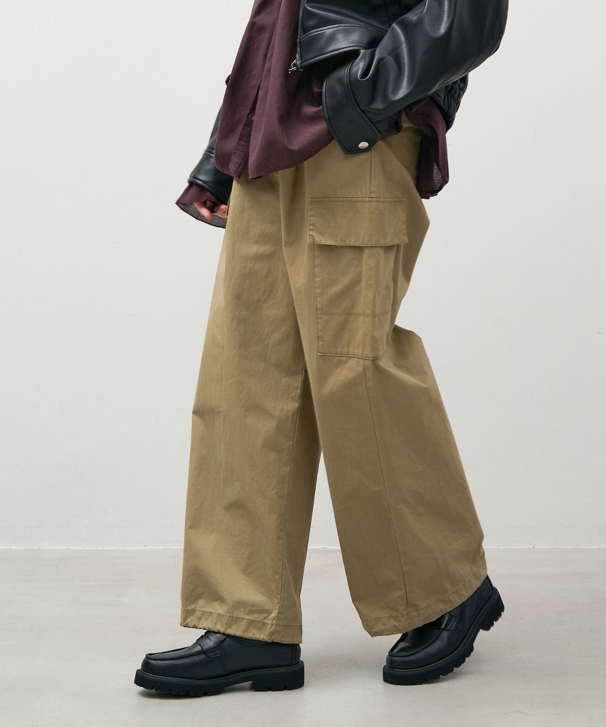 ピーチセミワイドカーゴパンツ/0125303227 | MICA&DEAL ONLINE STORE