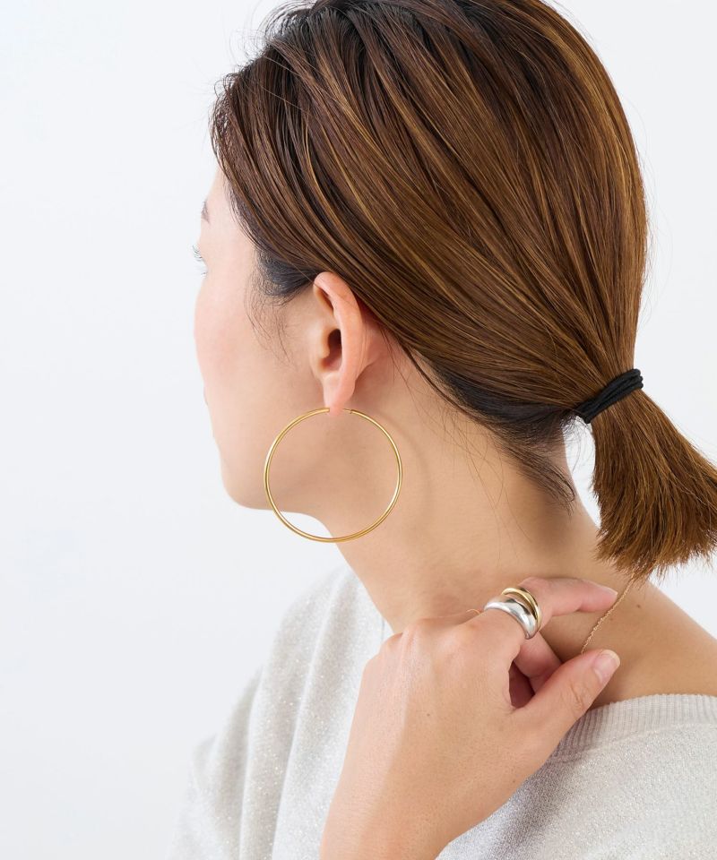 【美品】MARIA BLACK Senorita 50 Hoopゴールドピアス MARIA BLACK マリアブラック ピアス Senorita 50 Hoop