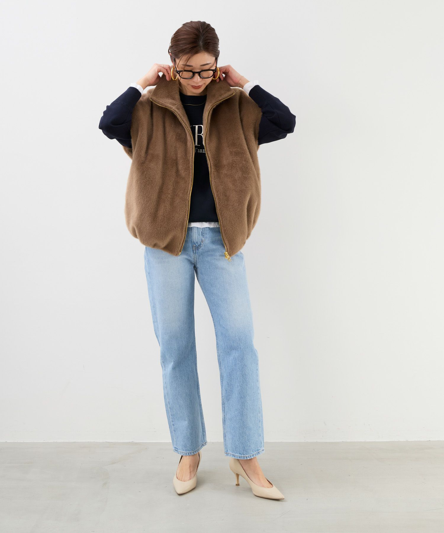 マルチWAY スタンドカラー Faux ファーベスト マルチWAY スタンドカラー Faux ファーベスト オンライン シ