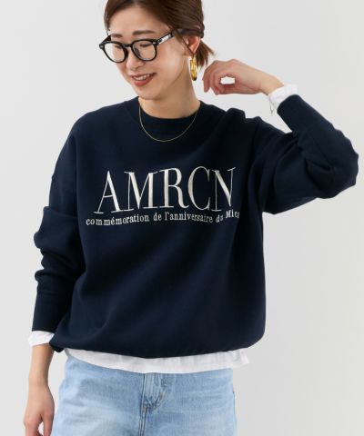 AMERICANA FOR MICA&DEAL ブラック　トレーナー AMERICANA FOR MICA&DEAL ブラック トレーナー AMERICANA FOR