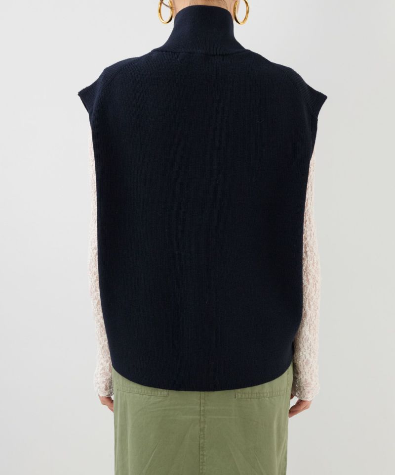 ジップアップ畦ニットベスト/0125308248 | MICA&DEAL ONLINE STORE