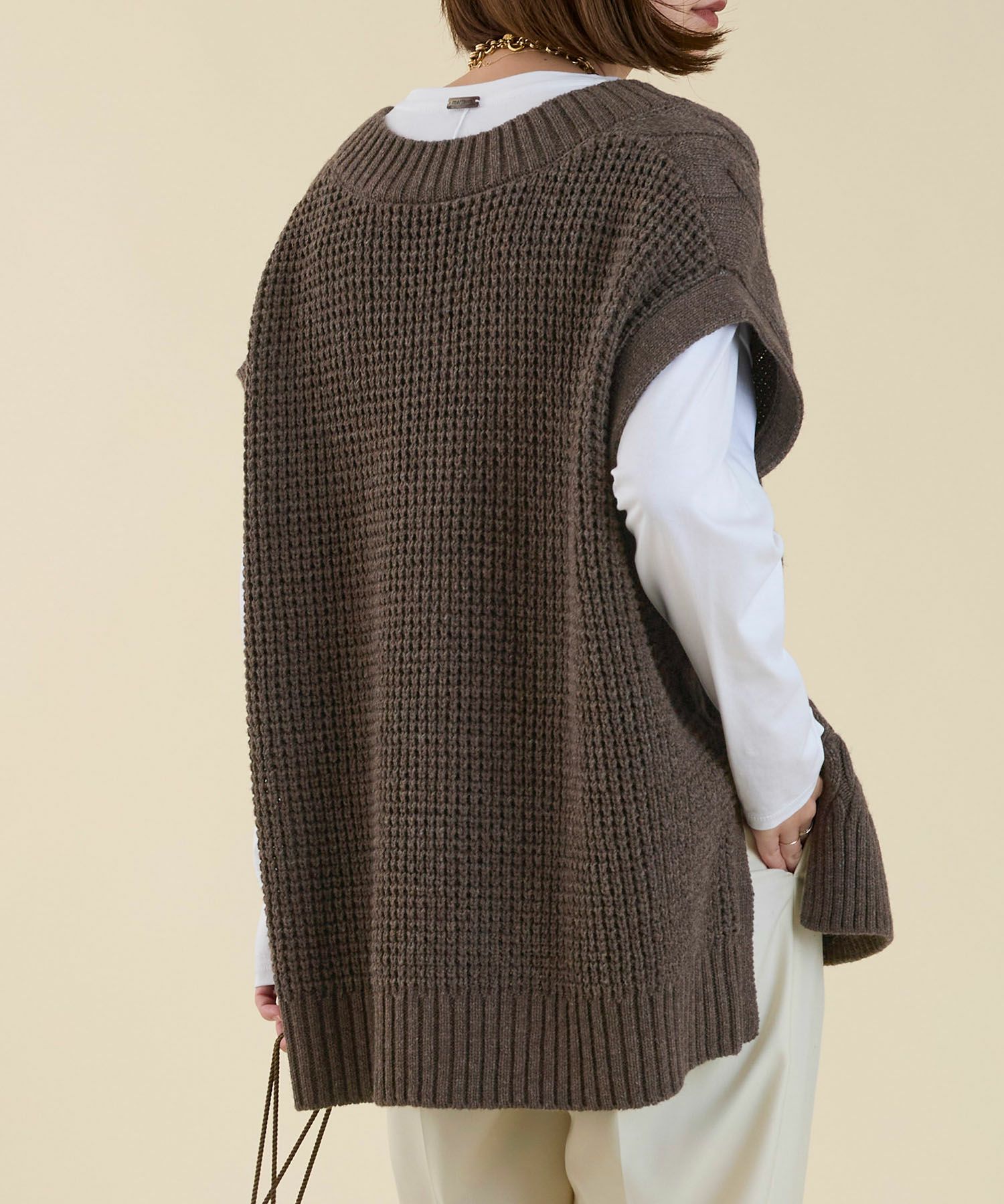 50%off]【marmors】cable knit vest/0225308117 | MICA&DEAL ONLINE STORE
