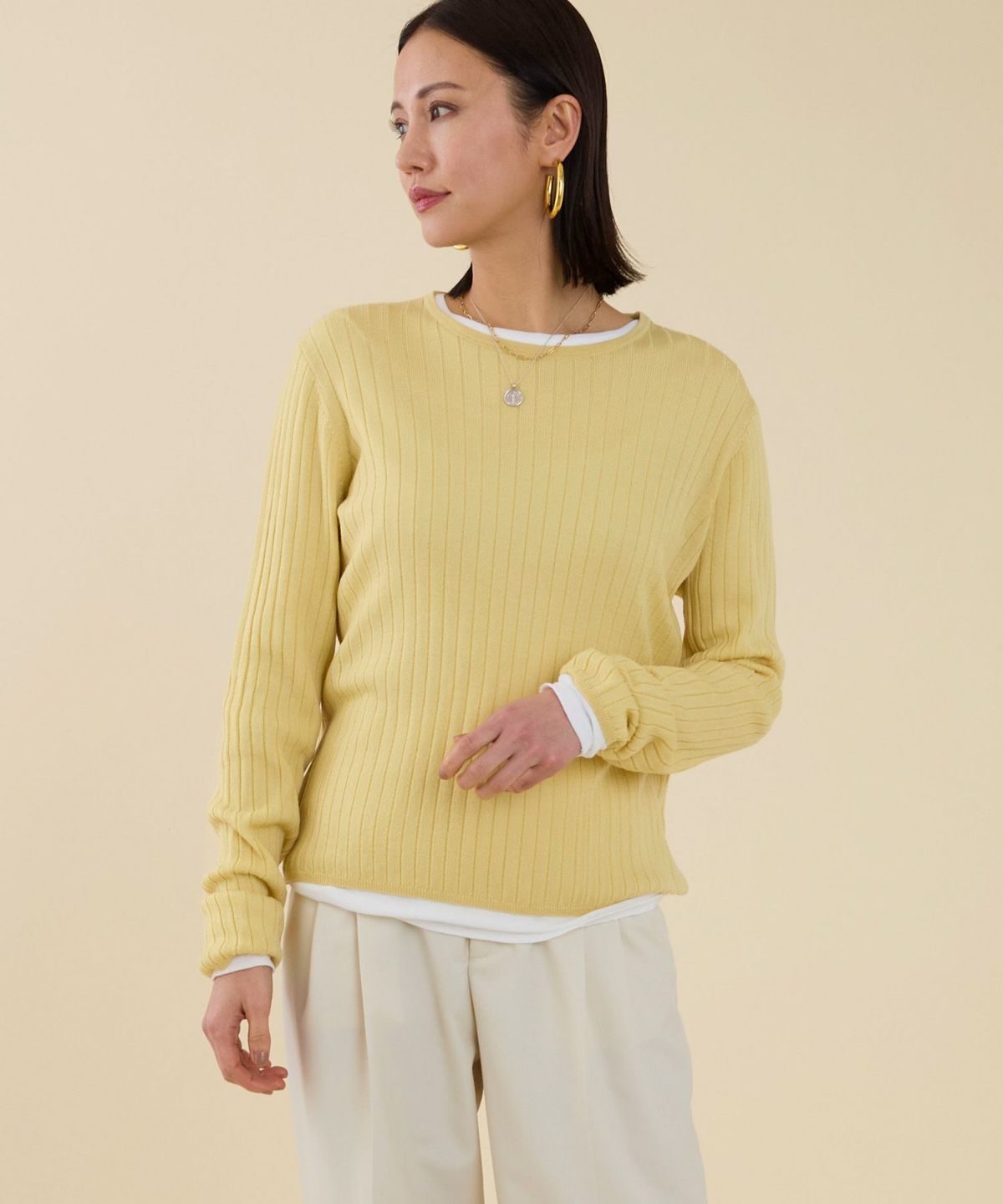 【美品】 MARMORS(マルモア) スウェット プルオーバー ビッグロゴ marmors】layered rib knit/0225308118 | MICA&DEAL ONLINE STORE