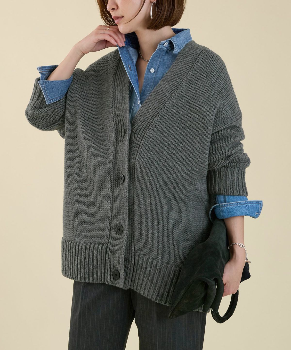 美品　ダーマコレクション　カーディガン 予約】【marmors】back numbering knit cardigan/0225308127