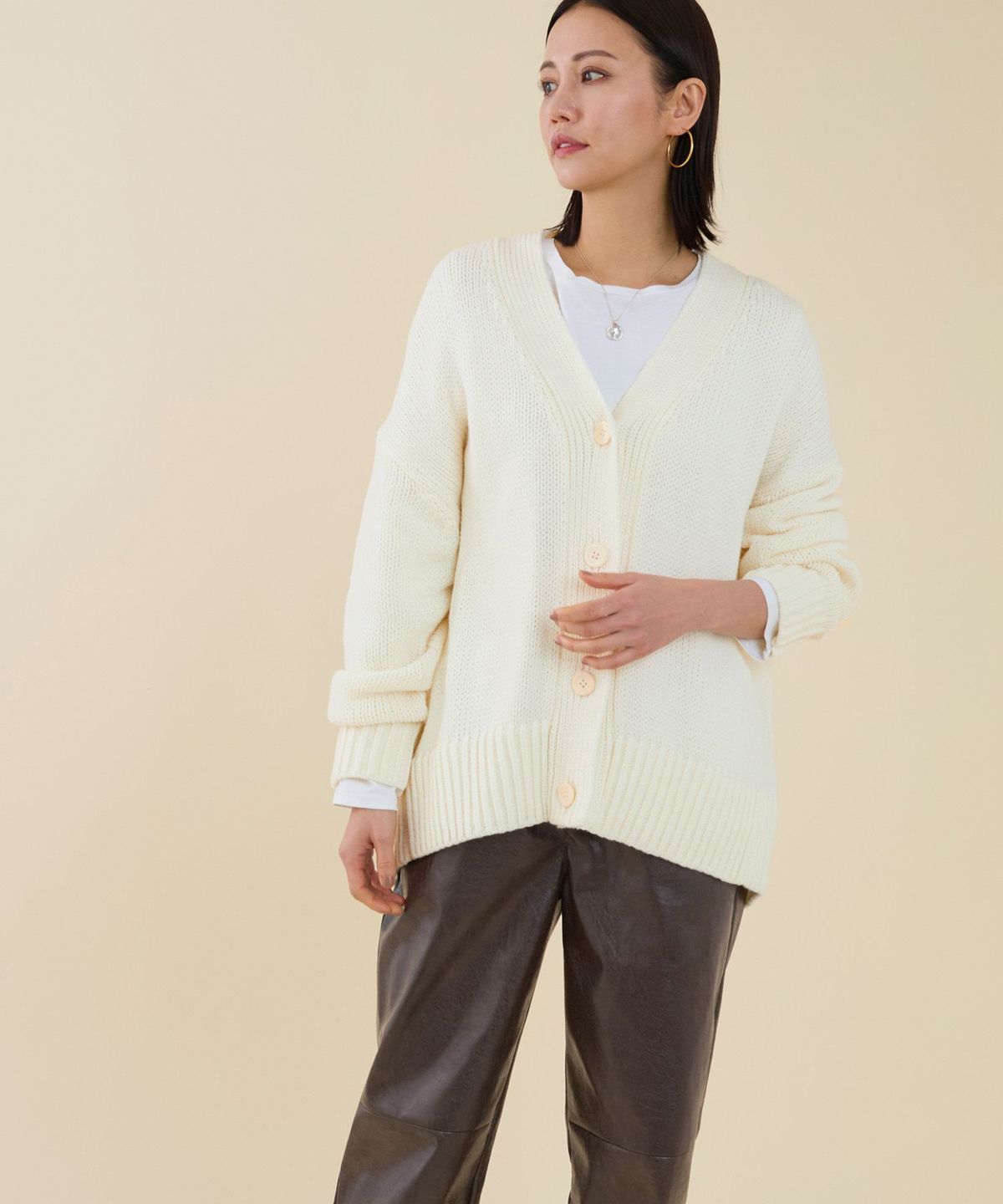 予約】【marmors】back numbering knit cardigan/0225308127
