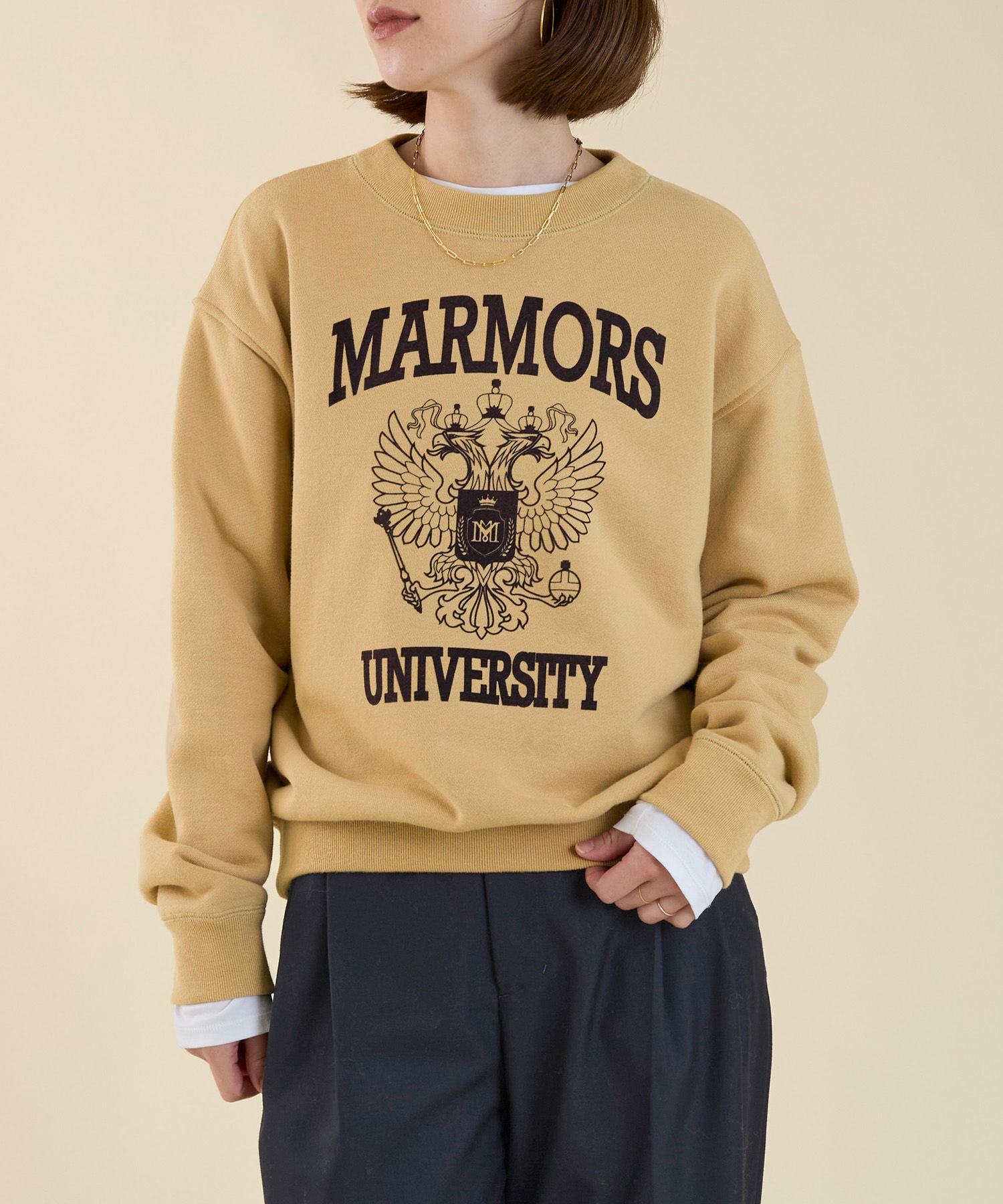 marmors】emblem flockey print sweat/0225309130 | MICA&DEAL ONLINE