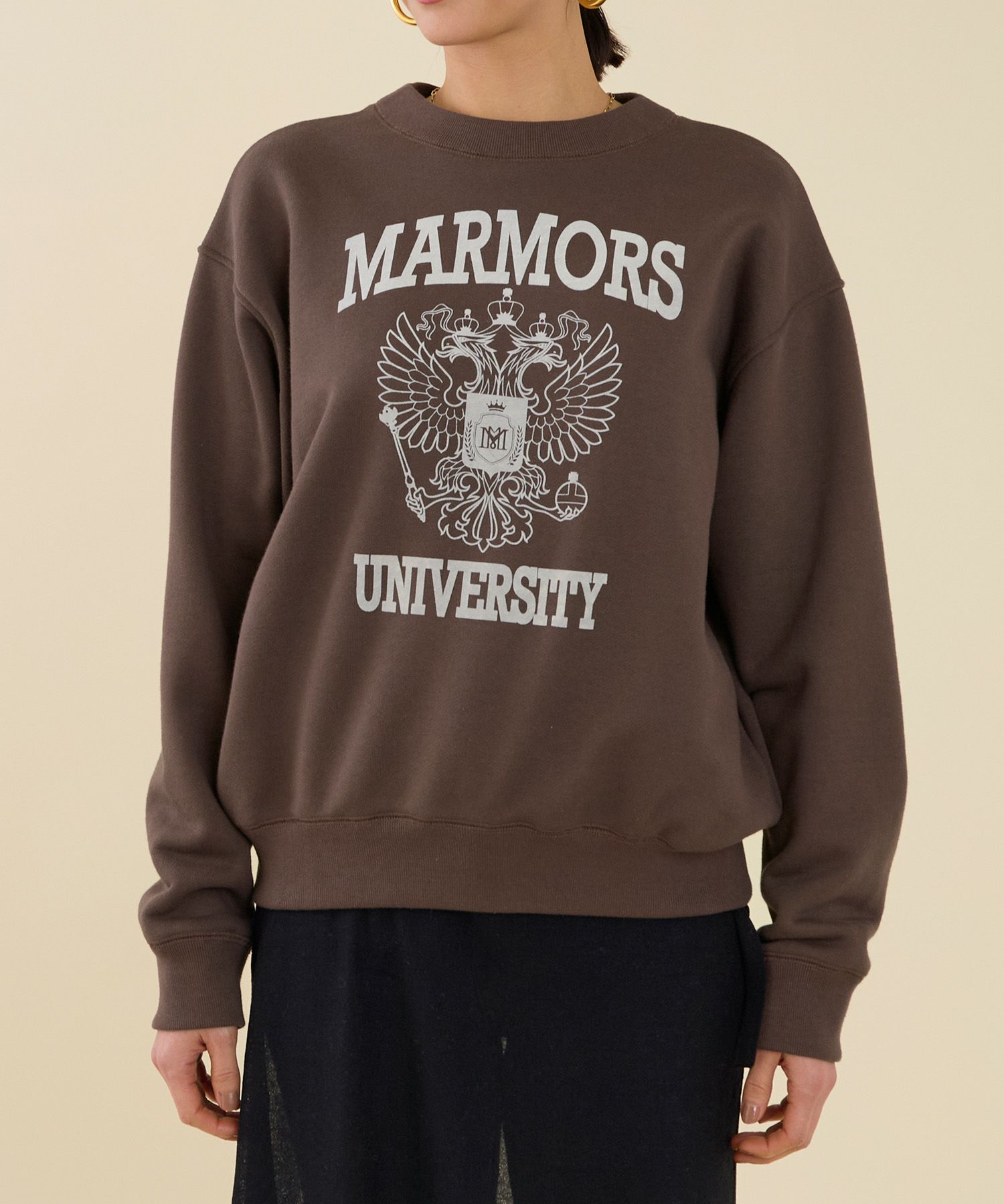marmors】emblem flockey print sweat/0225309130 | MICA&DEAL ONLINE