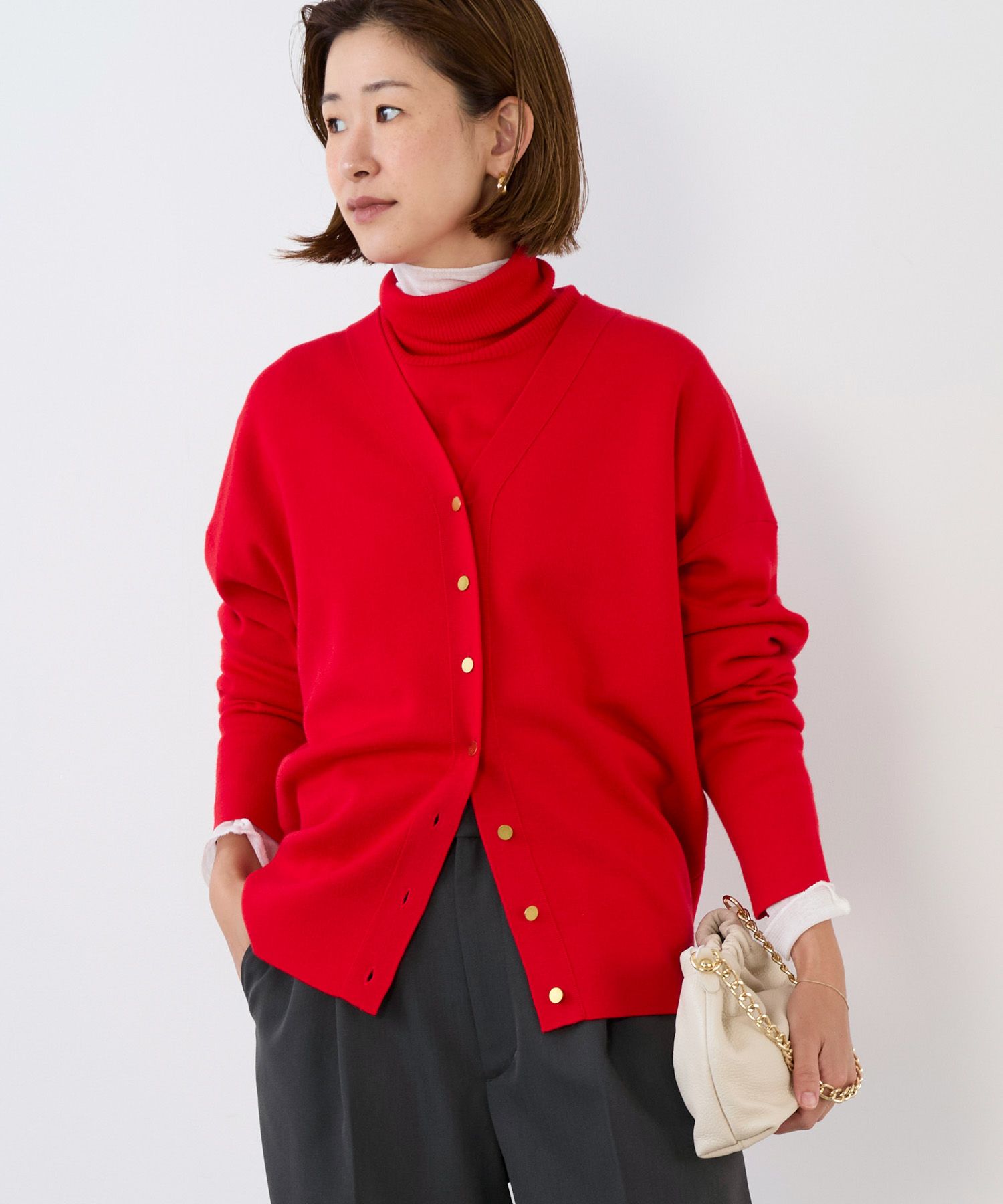 Vネックスムースカーディガン/0125408317 | MICA&DEAL ONLINE STORE