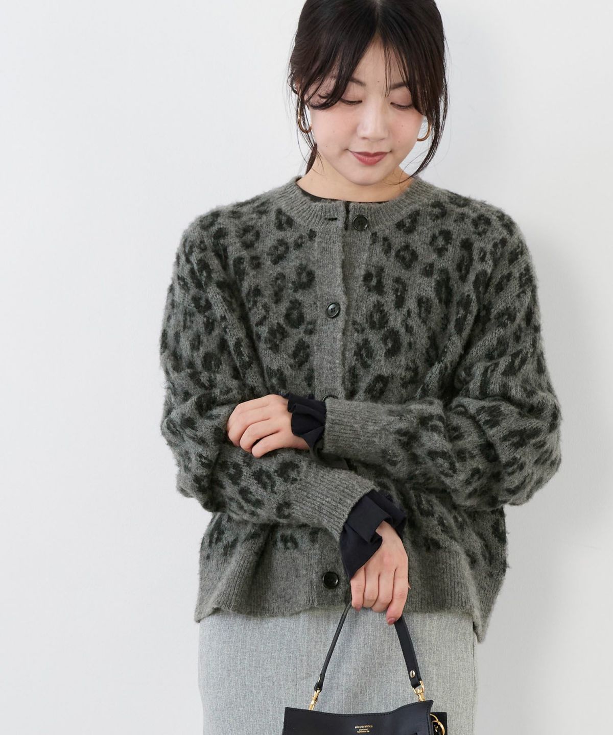 レオパードジャガードカーディガン/0125408318 | MICA&DEAL ONLINE STORE