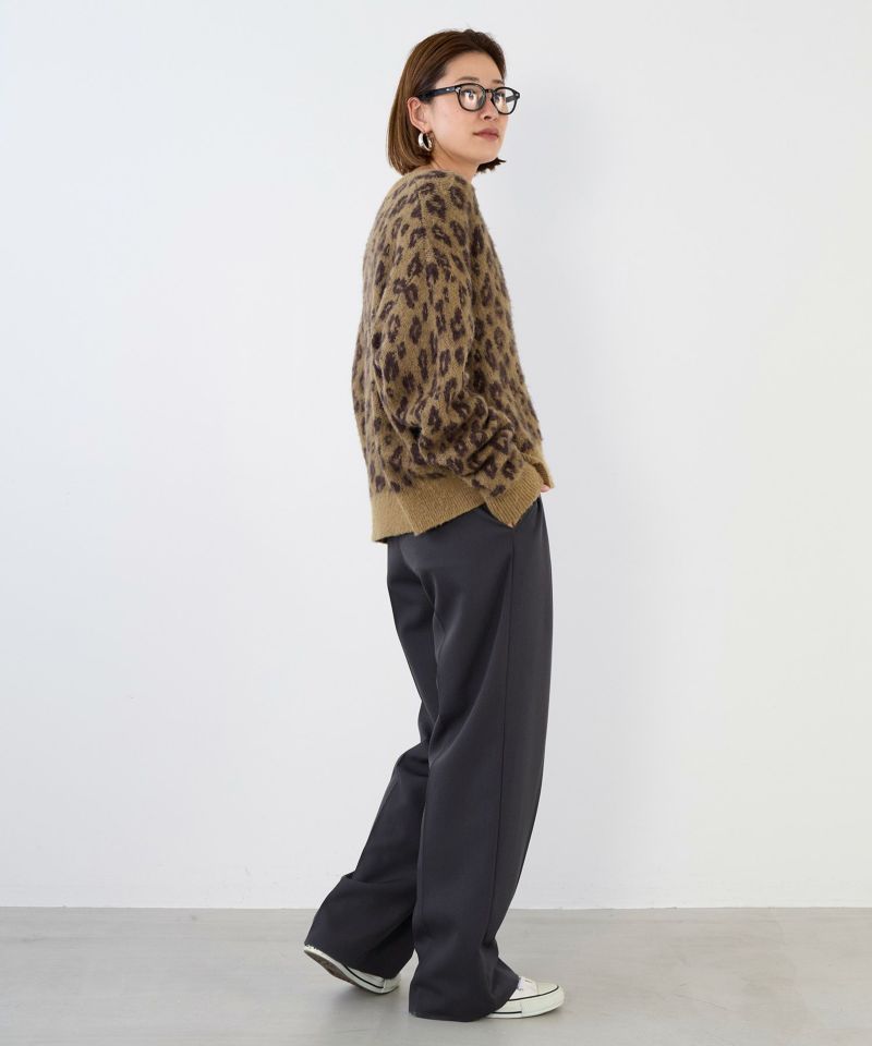 マイカアンドディール　MICA&DEAL　ウールジャケット　ヒョウ柄　B1315 レオパードジャガードカーディガン/0125408318 | MICA&DEAL ONLINE STORE