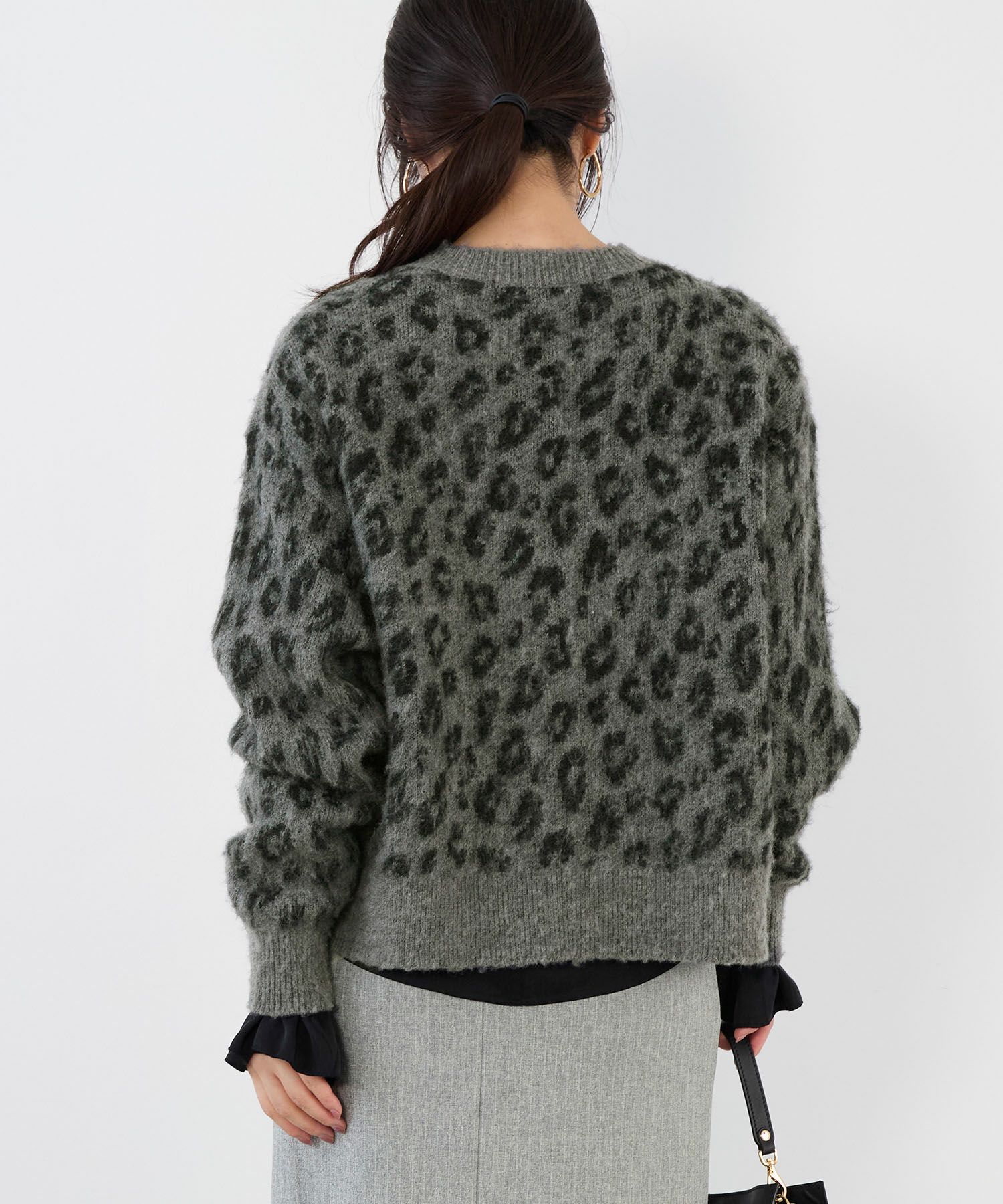 レオパードジャガードカーディガン/0125408318 | MICA&DEAL ONLINE STORE