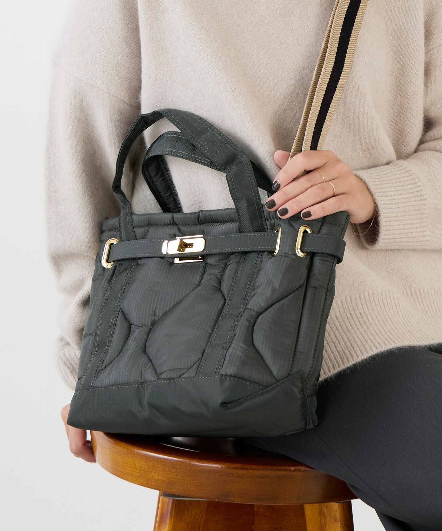 sita parantica】キルティングトートバッグ-SP-BTB07-S/0325310046