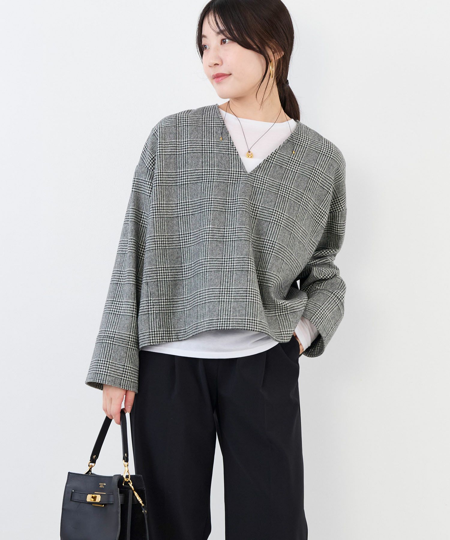 50%off]ツイードVネックプルオーバー/0125401344 | MICA&DEAL ONLINE STORE