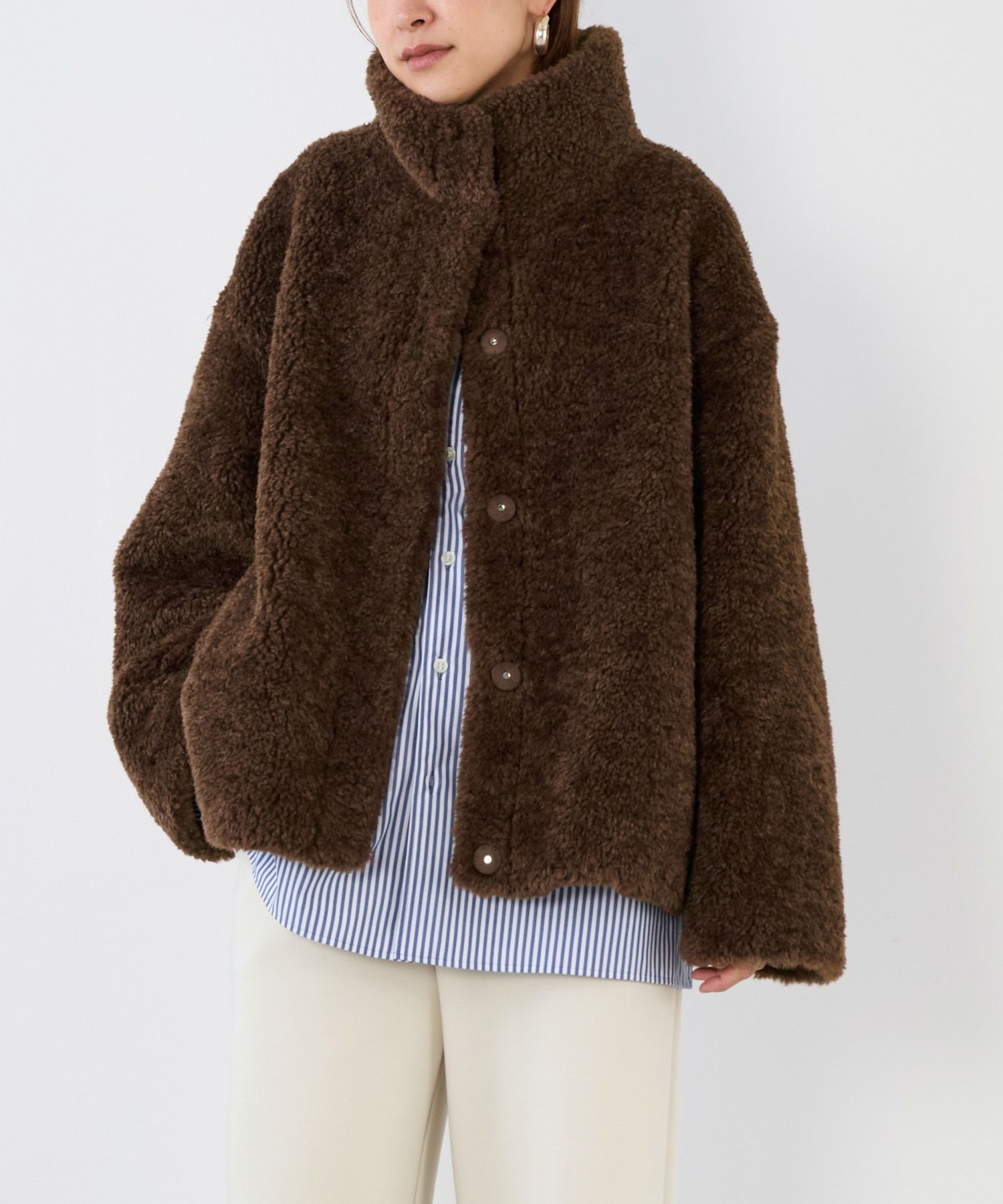 20%off]スタンドカラーボアブルゾン/0125406330 | MICA&DEAL ONLINE STORE