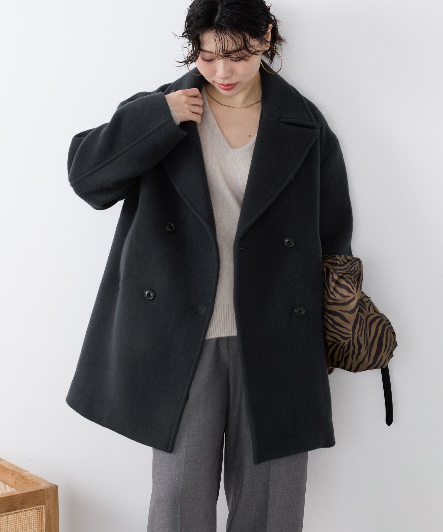 30%off]ウールピーコート/0125407312 | MICA&DEAL ONLINE STORE