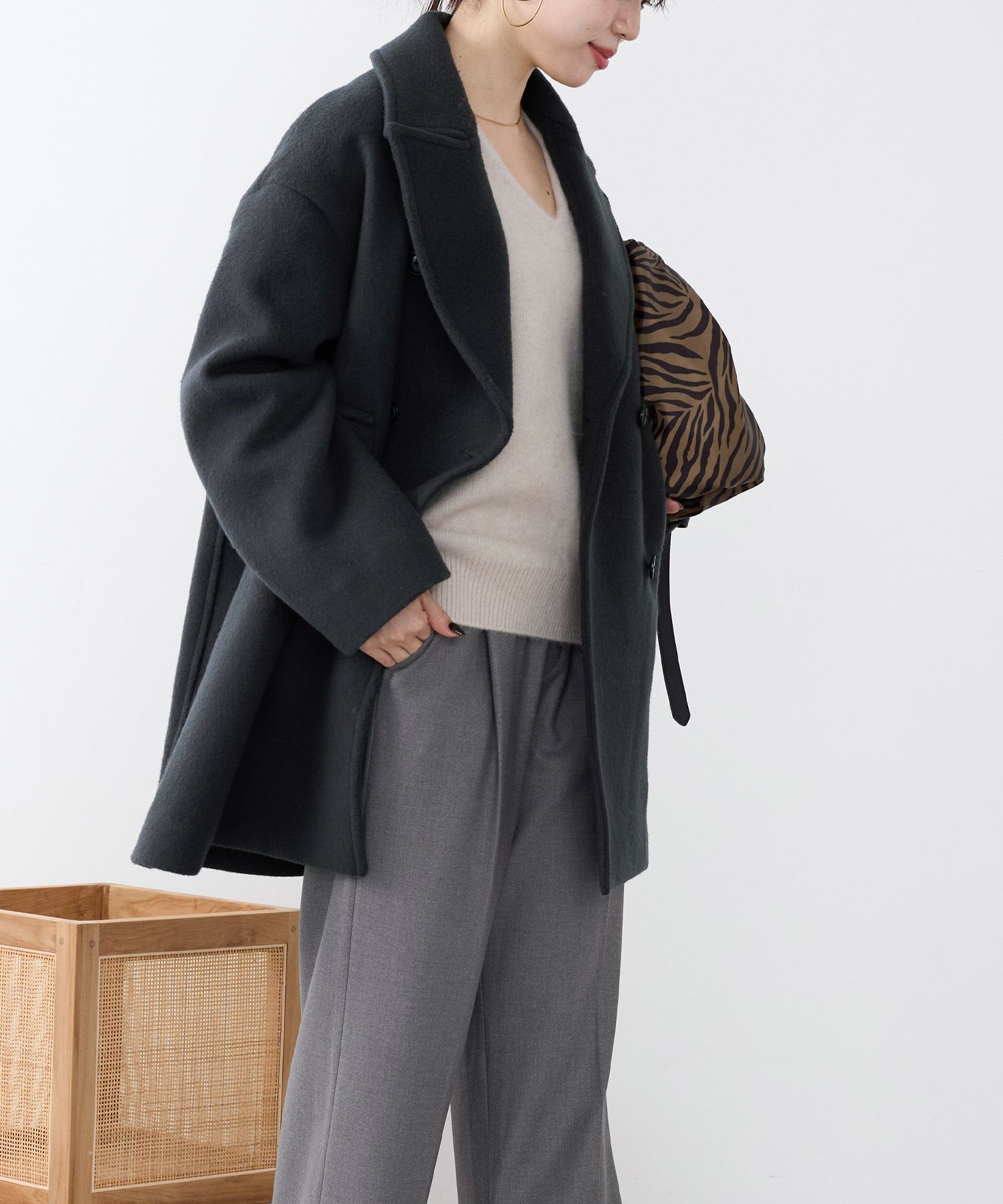 20%off]ウールピーコート/0125407312 | MICA&DEAL ONLINE STORE
