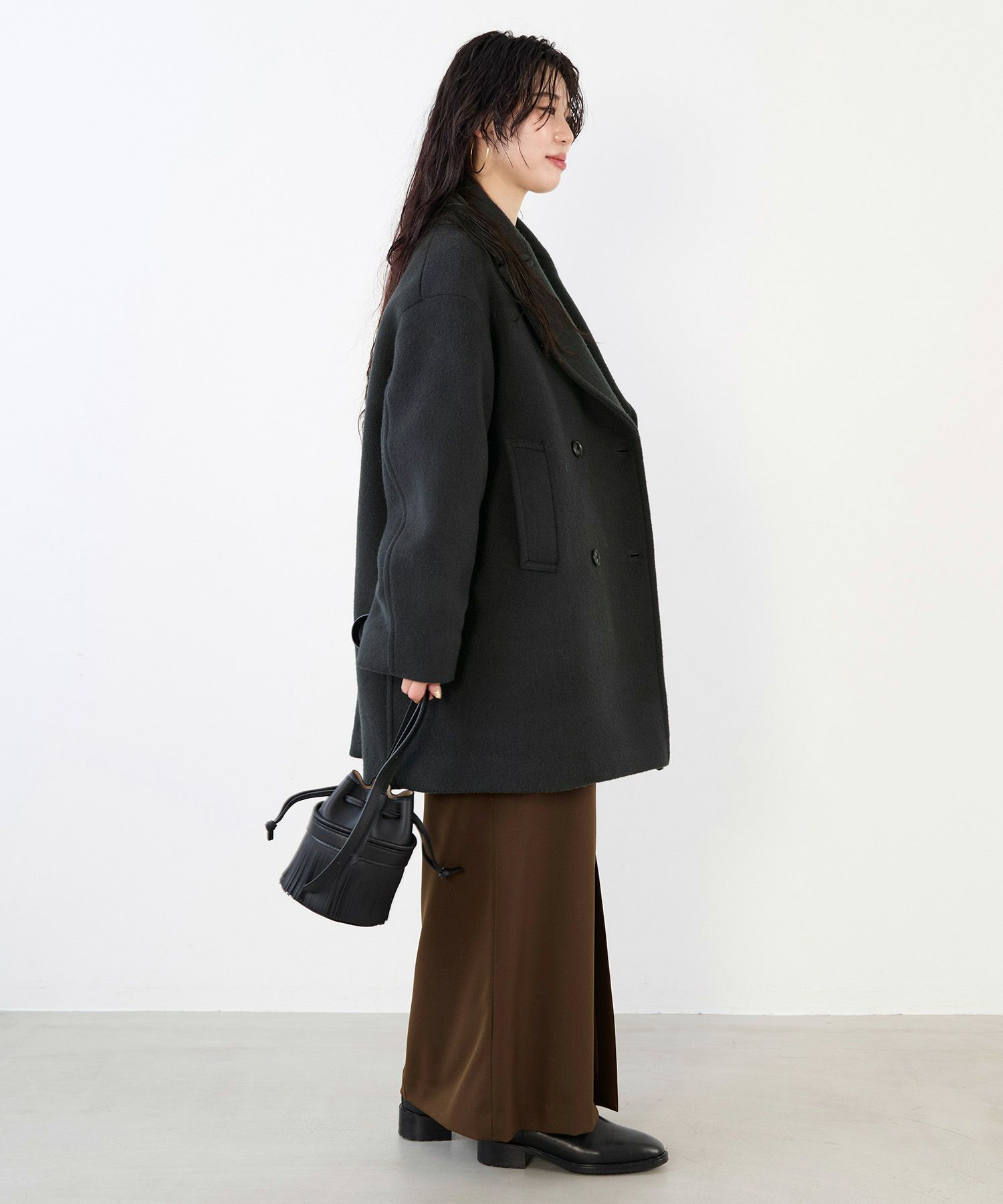 MICA&DEAL ウールコート 20%off]ウールピーコート/0125407312 | MICA&DEAL ONLINE STORE