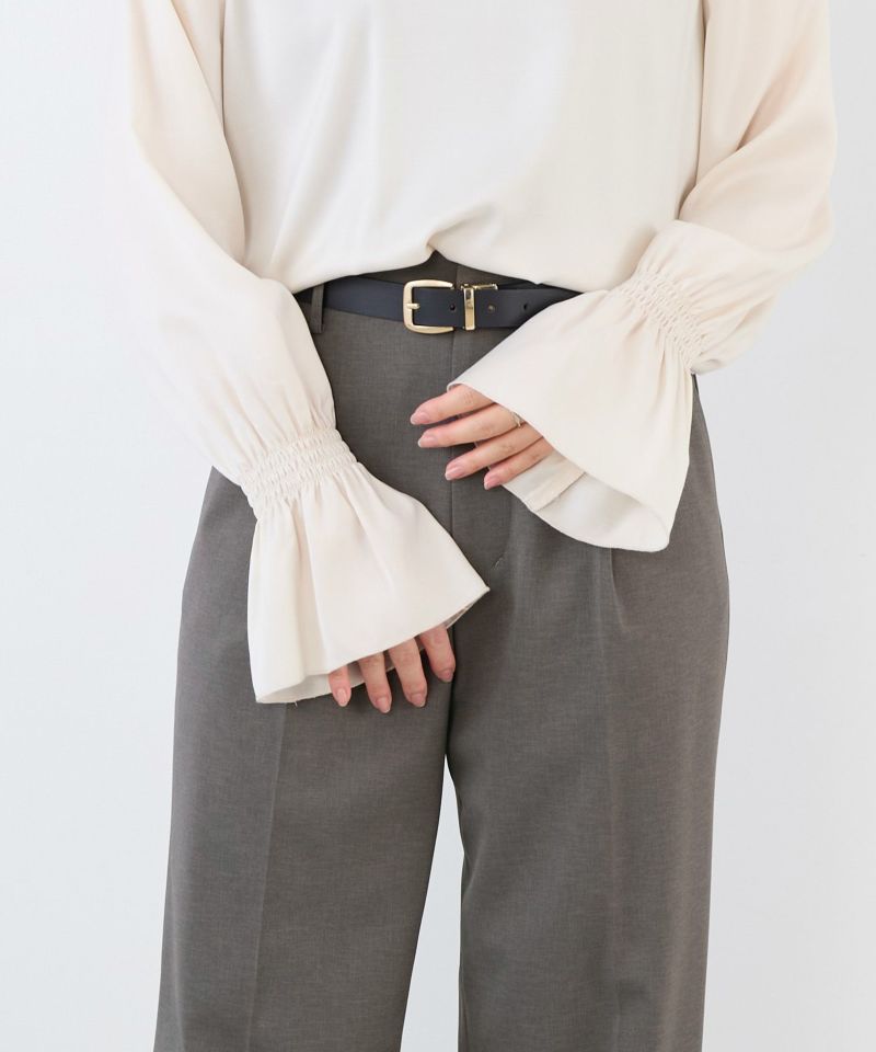 MICA&DEAL / 長袖ブラウス/FREE/--/BEG/0125401319 ギャザーカフスブラウス/0125401319 | MICA&DEAL ONLINE STORE