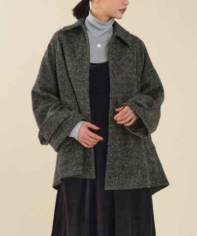 2022AW マイカ＆ディール ブルゾン 黒 ジャケット ドッキング ウール OUTER | MICA&DEAL ONLINE STORE