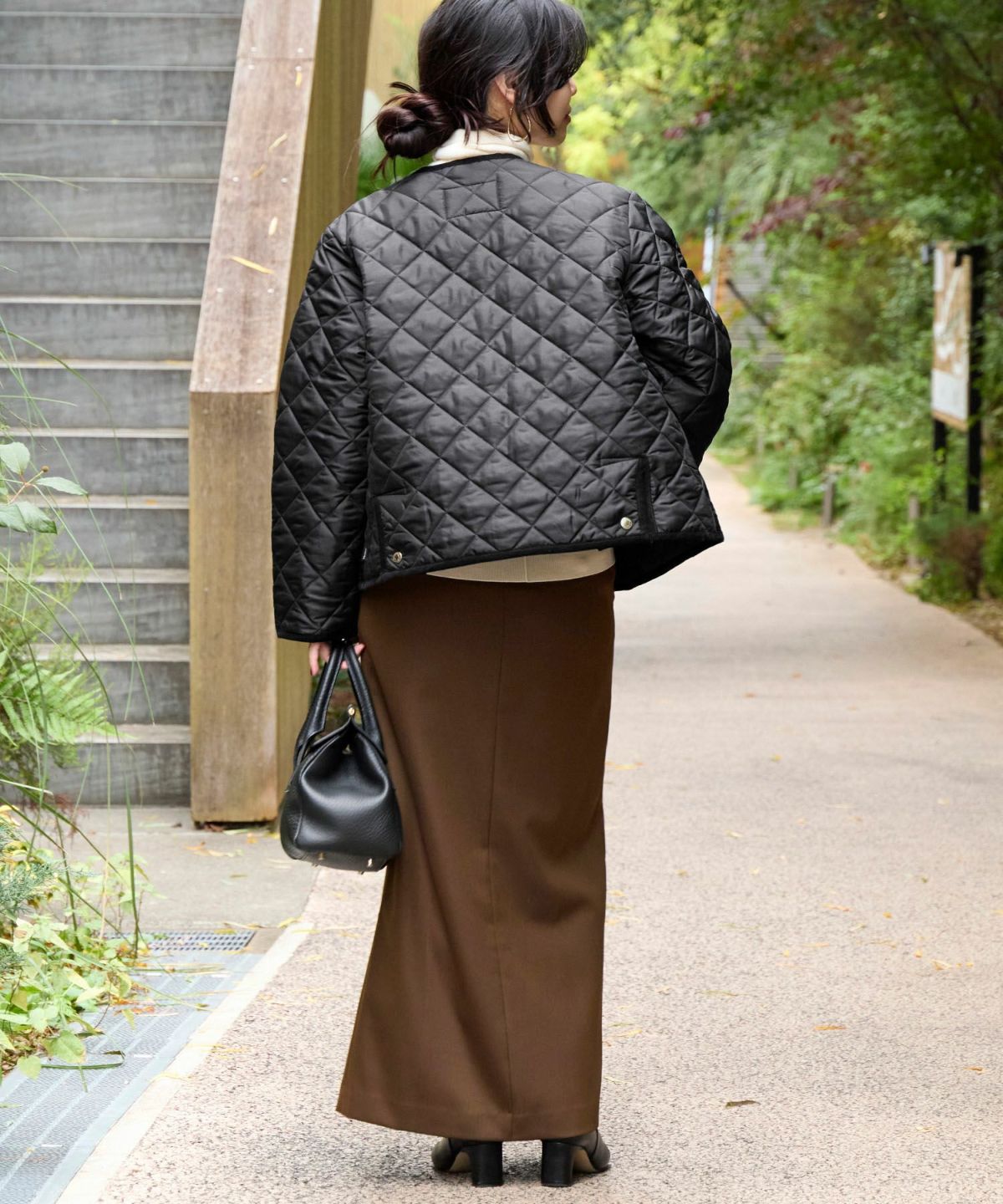 Traditional Weatherwear】アークリーAラインキルティングジャケット