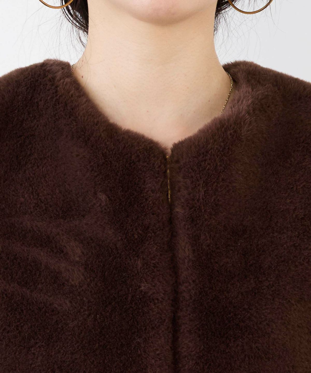 TATRAS】エコファーノーカラーロングベスト-POLLINA/0325306003