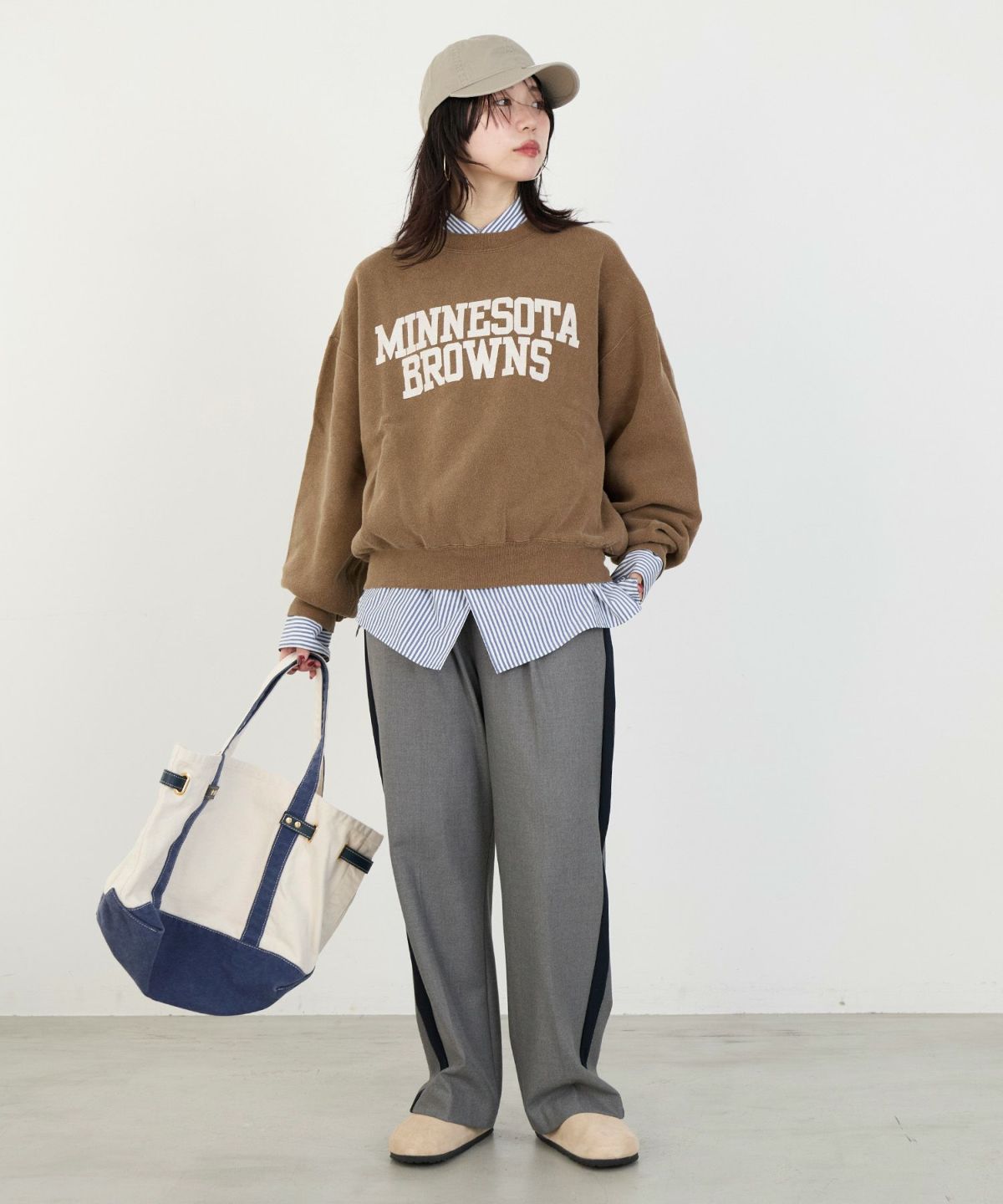 REMI RELIEF】別注-SP加工裏起毛ロゴスウェット/0325309010