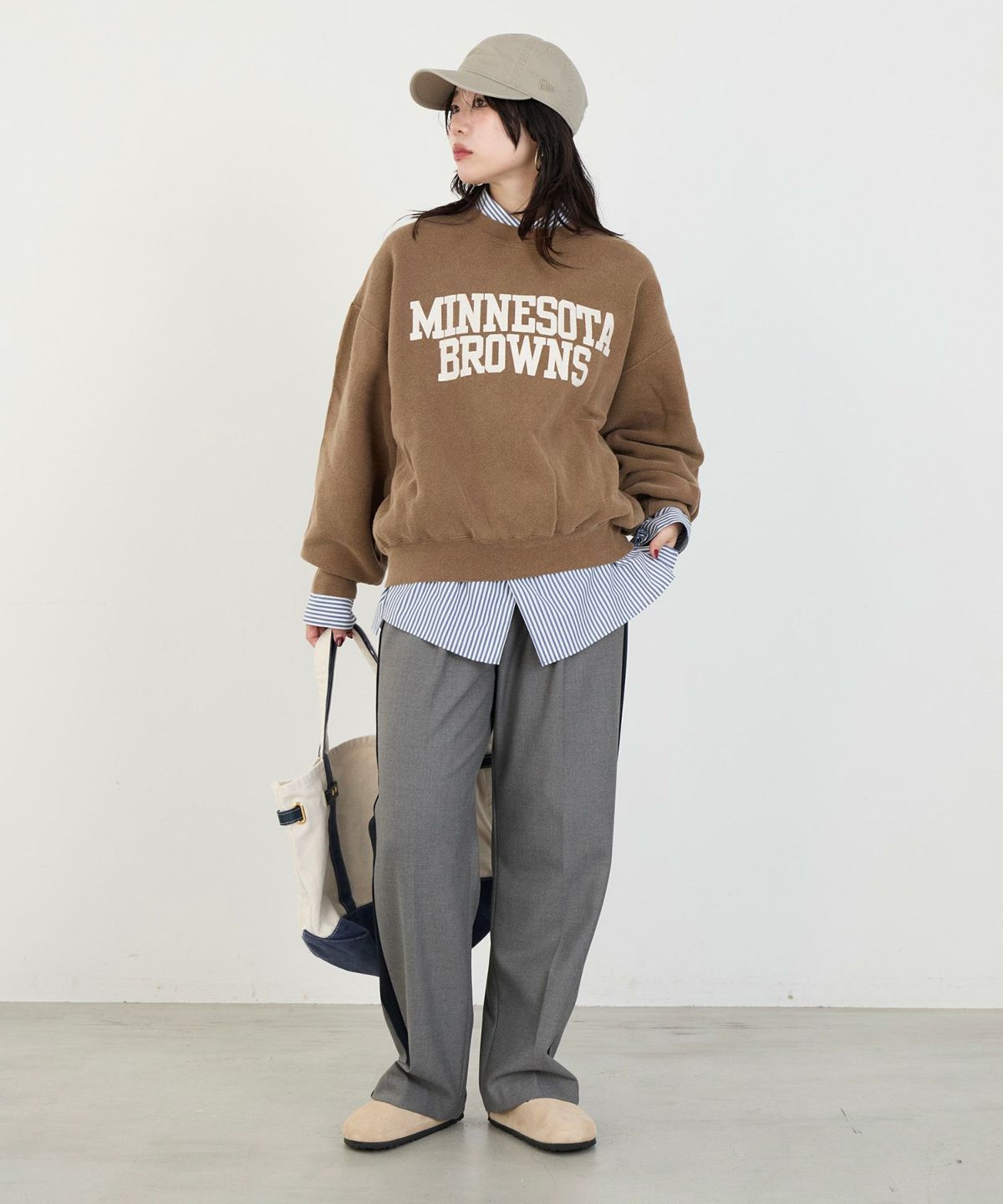 REMI RELIEF】別注-SP加工裏起毛ロゴスウェット/0325309010