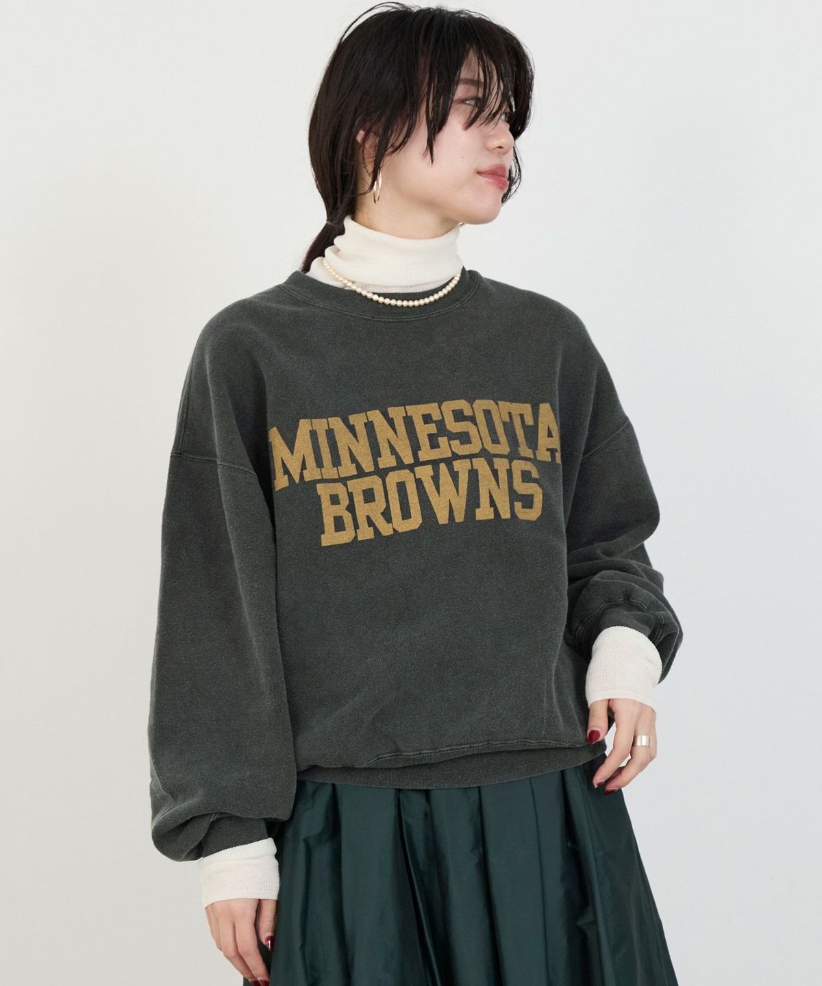 期間限定10%off]【REMI RELIEF】別注-SP加工裏起毛ロゴスウェット