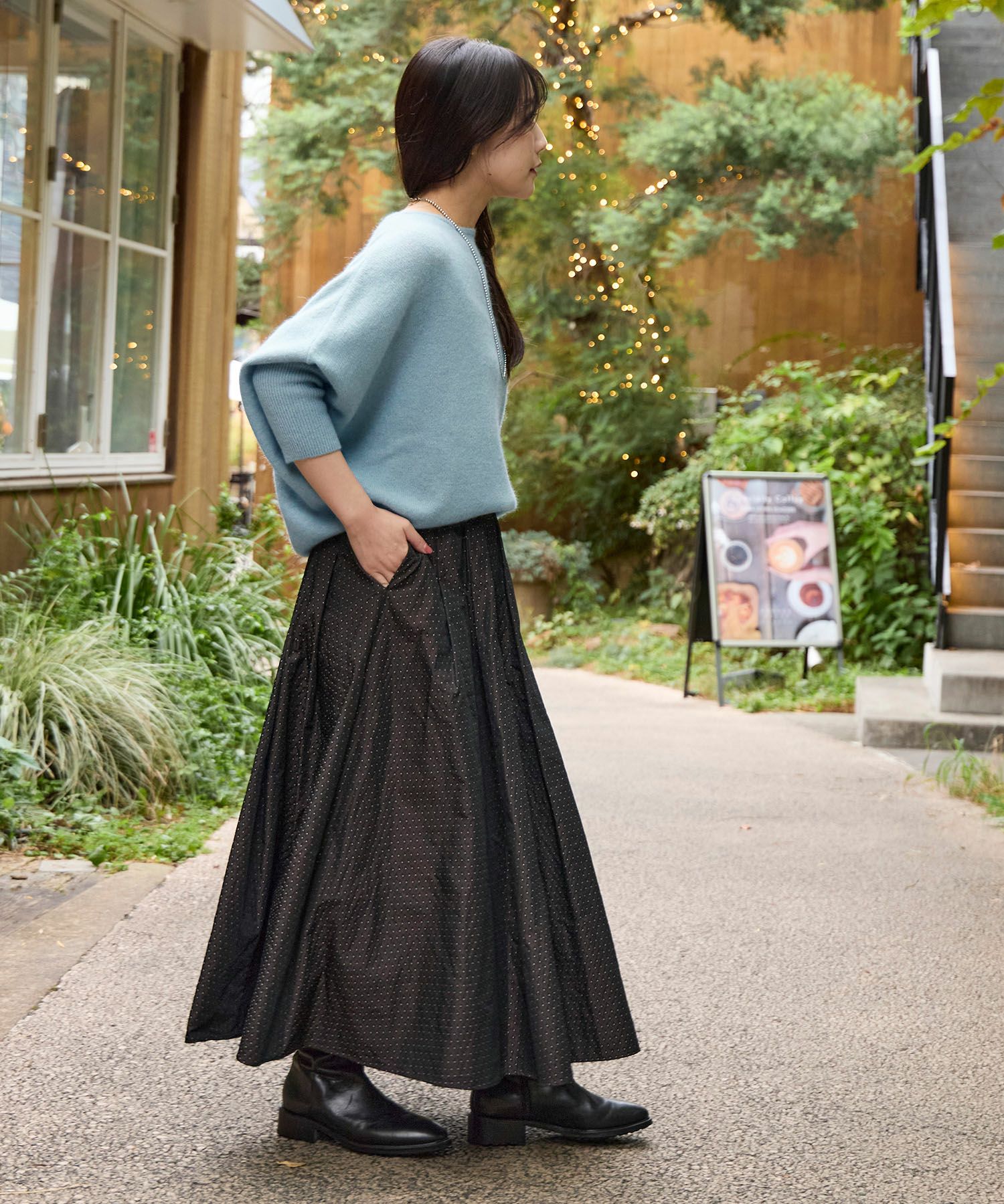 50%off]ドット柄タックギャザースカート/012540234701 | MICA&DEAL