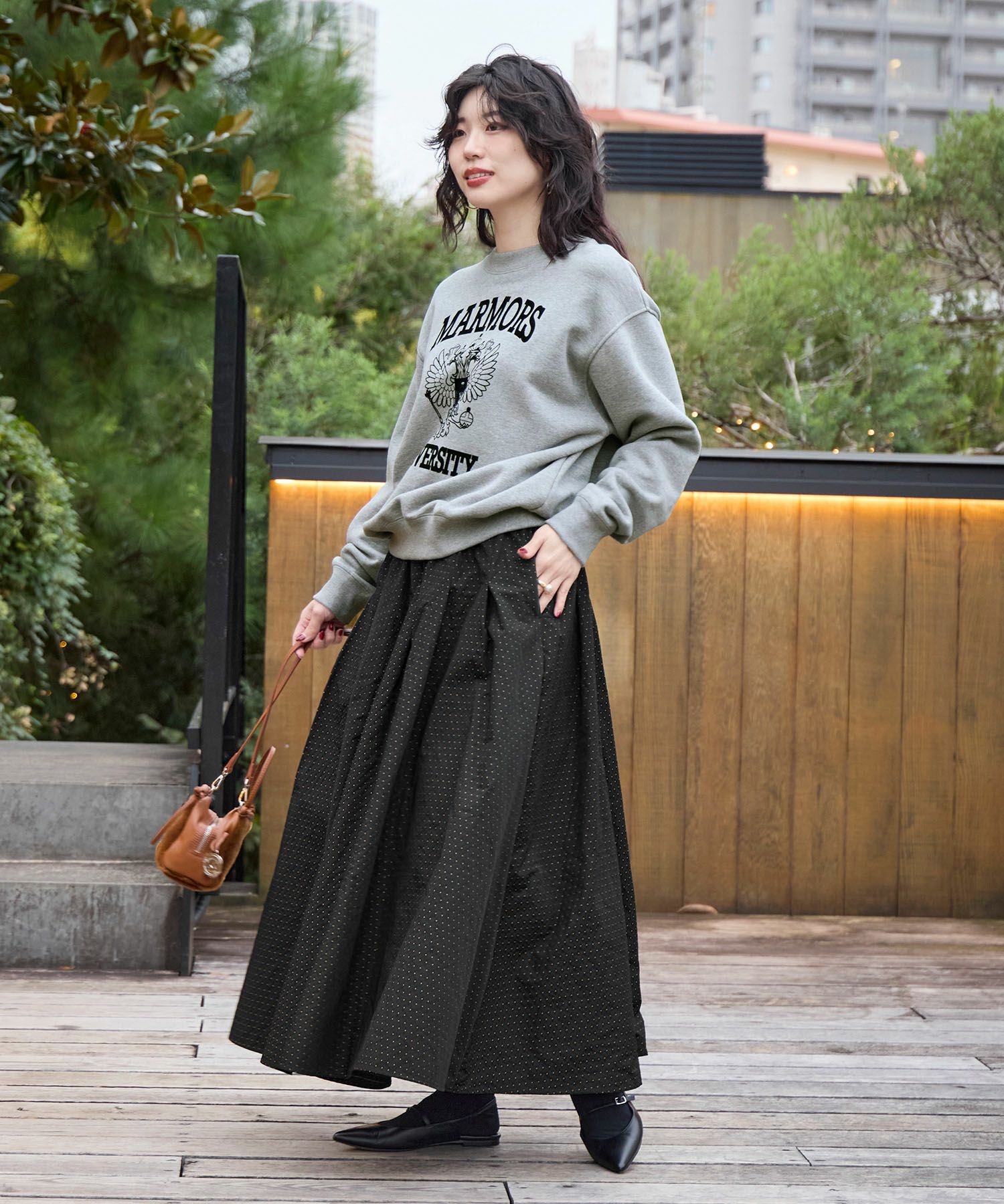 50%off]ドット柄タックギャザースカート/012540234701 | MICA&DEAL