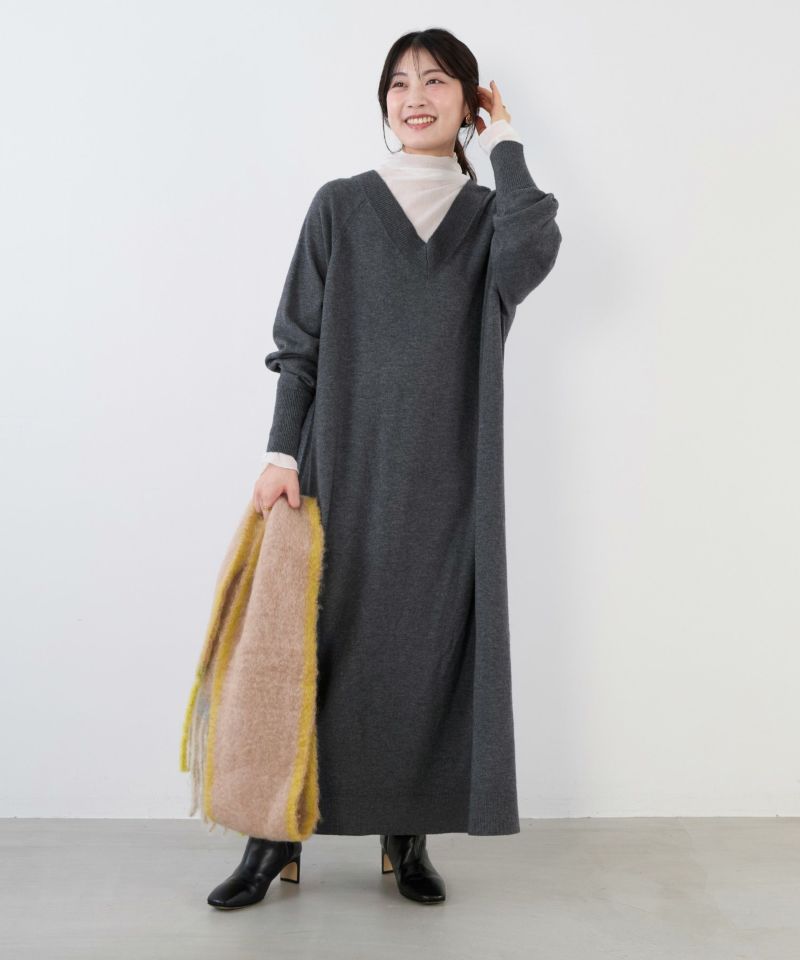 50%off]圧縮Vネックニットワンピース/0125404352 | MICA&DEAL ONLINE STORE