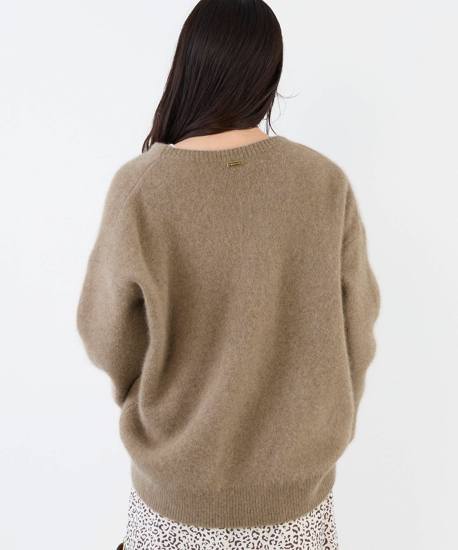 まめ⭐︎NOLLEYS ラクーンVネックプルオーバーニット/スタジオエム 50%off]ラクーンVネックニットプルオーバー/0125408339 | MICA&DEAL