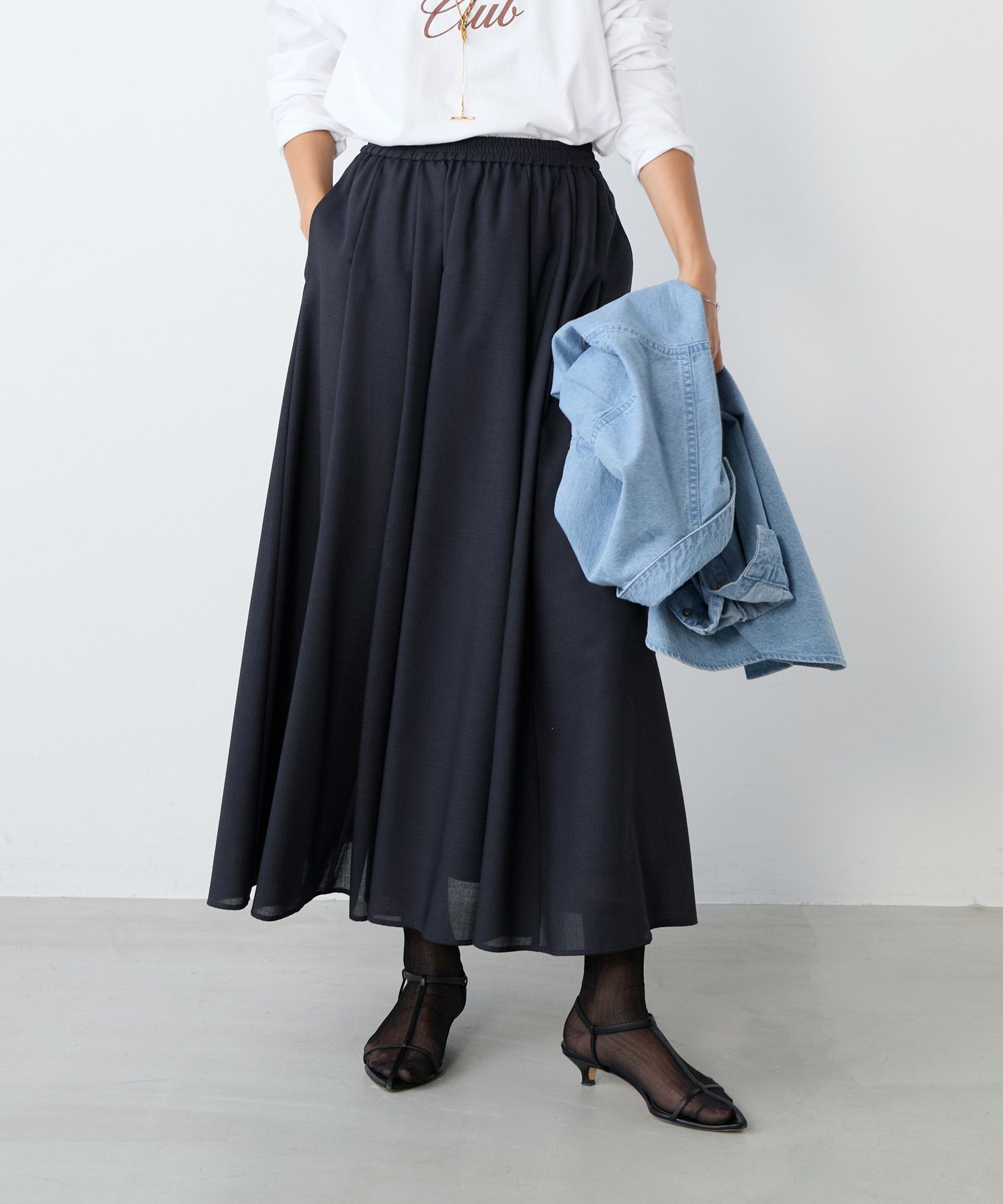 ボイルタックギャザーロングスカート | MICA&DEAL ONLINE STORE