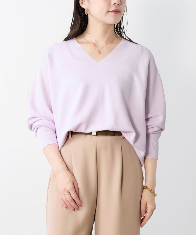 ホールガーメントVネックニットプルオーバー | MICA&DEAL ONLINE STORE