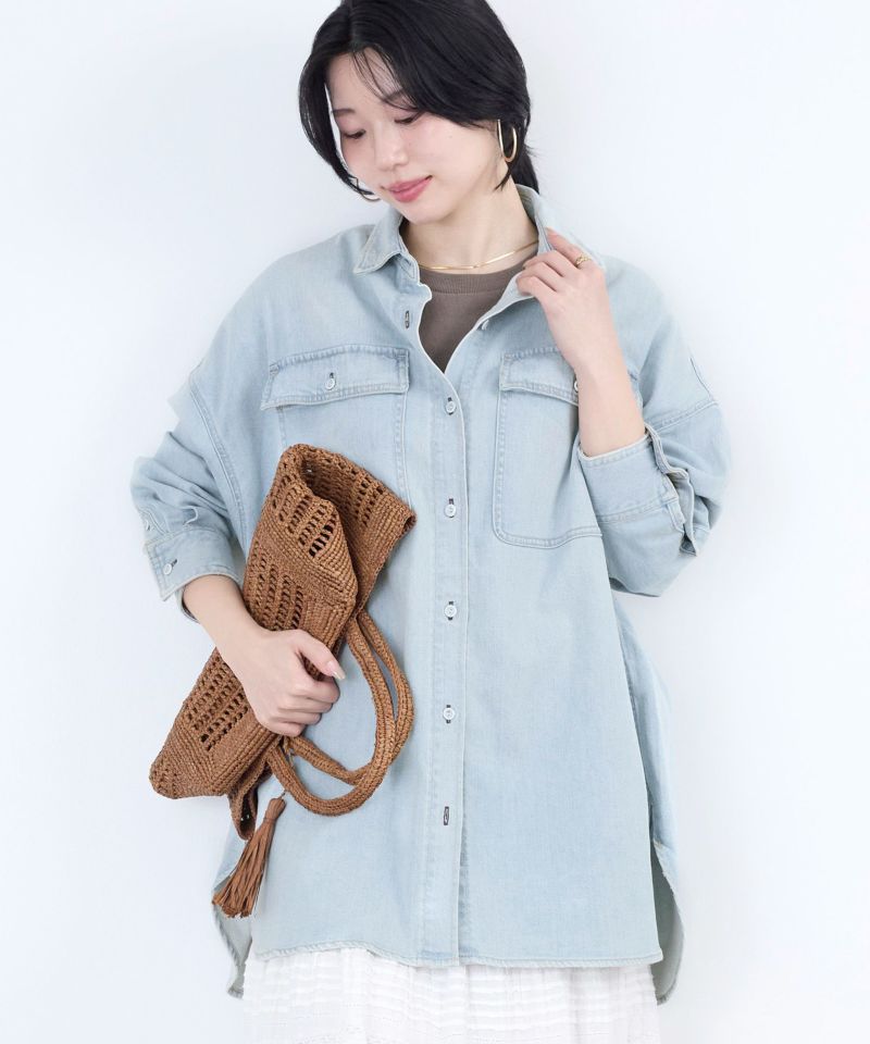 まえちゃん様【美品】ヘルシーデニム Almond デニムビックシャツ 24AW Healthy denim（ヘルシーデニム） Almond スーパービッグシャツ