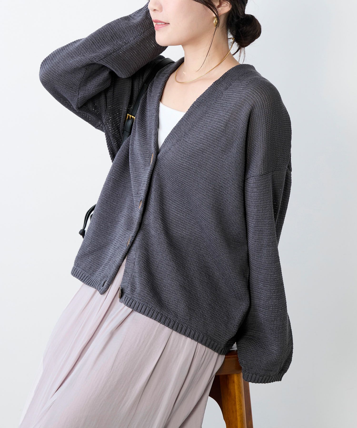 Vネックルーズニットカーディガン | MICA&DEAL ONLINE STORE