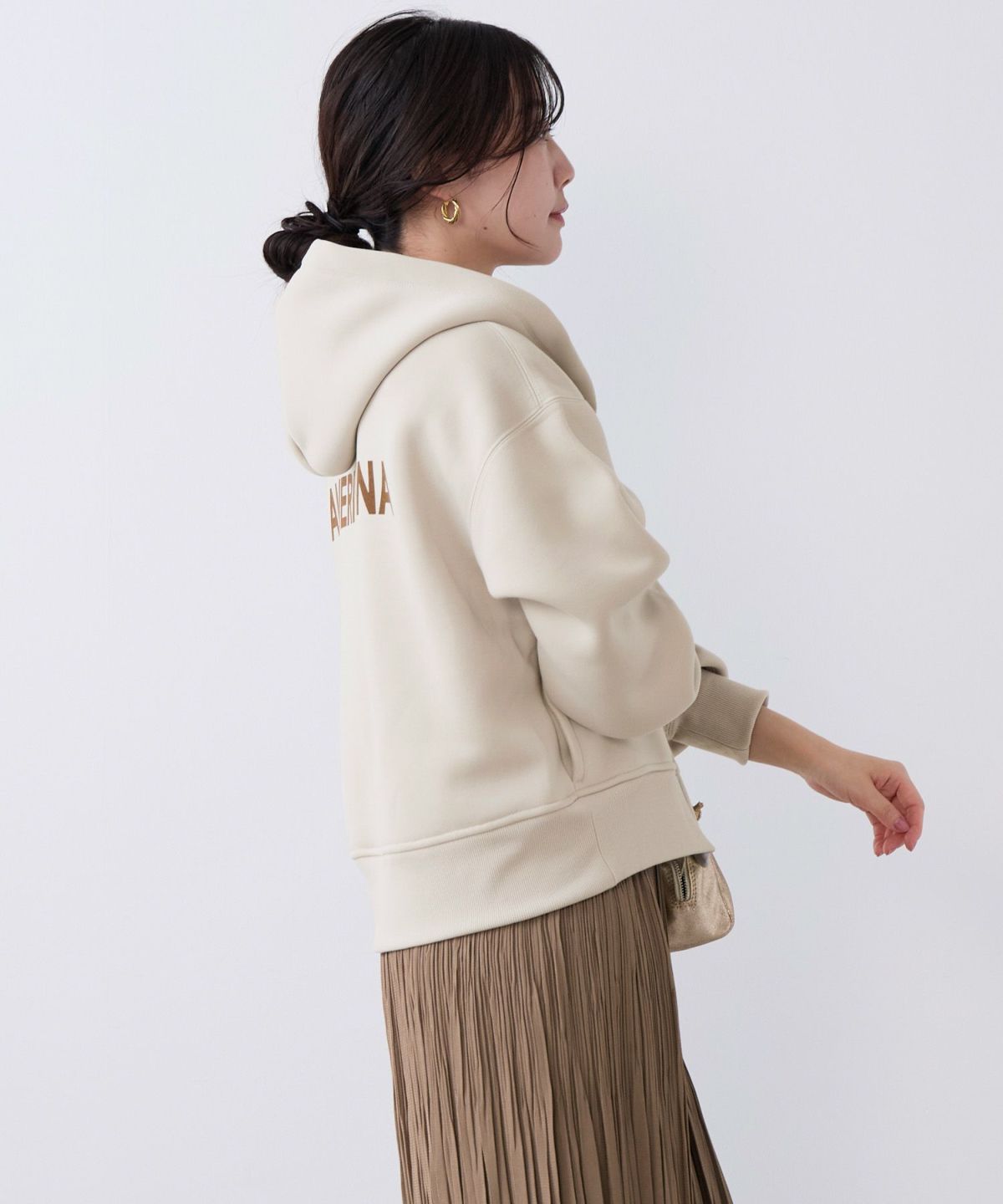 AMERICANA】別注-バックロゴクロップドジップアップパーカー