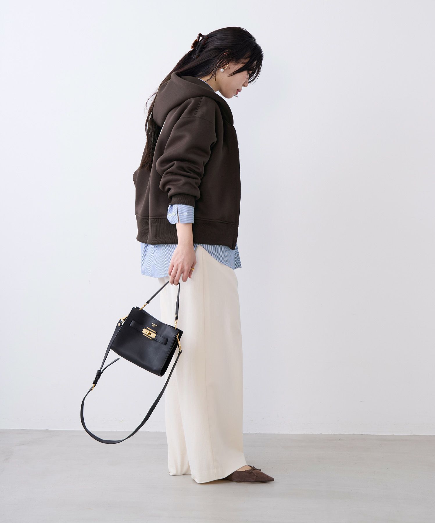 AMERICANA】別注-バックロゴクロップドジップアップパーカー